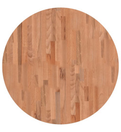 Dessus de table Ø80x2,5 cm rond bois massif de hêtre