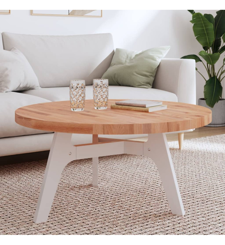 Dessus de table Ø90x4 cm rond bois massif de hêtre