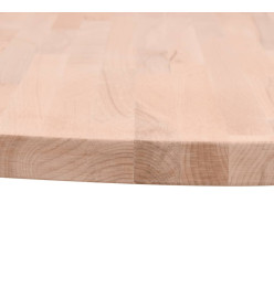 Dessus de table Ø80x1,5 cm rond bois massif de hêtre