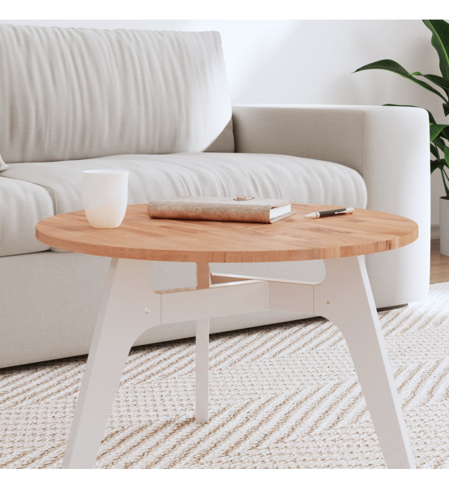 Dessus de table Ø60x1,5 cm rond bois massif de hêtre