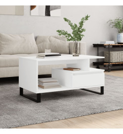 Table basse Blanc 90x49x45 cm Bois d'ingénierie
