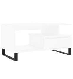 Table basse Blanc 90x49x45 cm Bois d'ingénierie