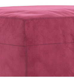 Repose-pied Rouge bordeaux 60x50x41 cm Velours