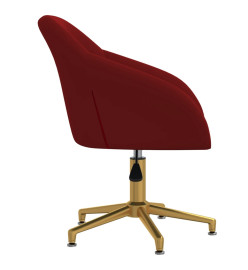 Chaises à manger pivotantes lot de 6 rouge bordeaux velours