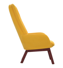 Chaise de relaxation Jaune moutarde Velours