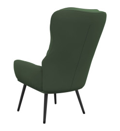 Chaise de relaxation Vert foncé Velours