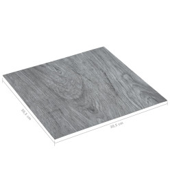 Planches de plancher autoadhésives 20 pcs PVC 1,86m² Gris clair