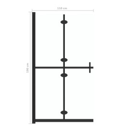 Paroi de douche pliable Verre ESG transparent 110x190 cm