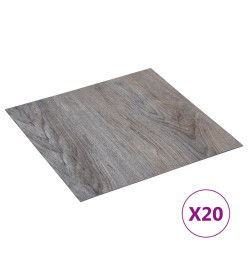 Planches de plancher autoadhésives 20 pcs PVC 1,86 m² Marron