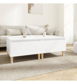 Tables d'appoint 2 pcs Blanc 50x46x35 cm Bois d'ingénierie