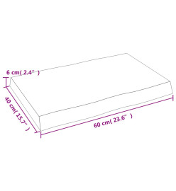 Dessus de table bois chêne massif traité bordure assortie