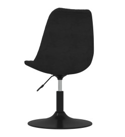 Chaises à dîner pivotantes 4 pcs Noir Velours