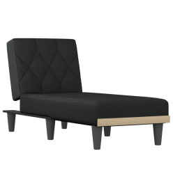 Chaise longue noir tissu