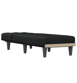 Chaise longue noir tissu