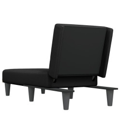 Chaise longue noir tissu