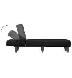 Chaise longue noir tissu