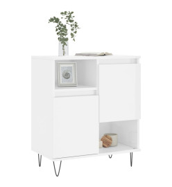 Buffet Blanc brillant 60x35x70 cm Bois d'ingénierie