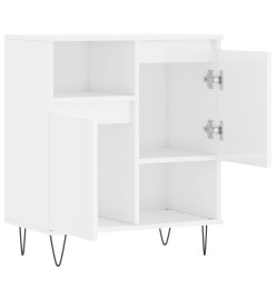 Buffet Blanc brillant 60x35x70 cm Bois d'ingénierie