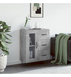 Buffet gris béton 69,5x34x90 cm bois d'ingénierie