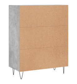 Buffet gris béton 69,5x34x90 cm bois d'ingénierie