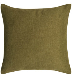 Housses de coussin 4 pcs Aspect de lin Vert 50x50 cm