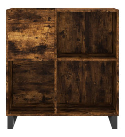 Armoire à disques chêne fumé 84,5x38x89 cm bois d'ingénierie