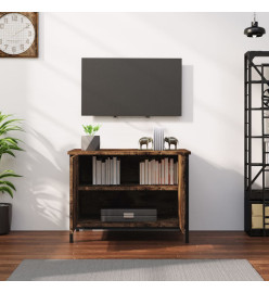 Meuble TV avec portes chêne marron 60x35x45cm bois d'ingénierie