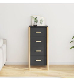 Buffet haut Noir 42x38x90 cm Bois d'ingénierie