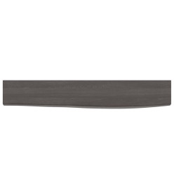 Étagère murale gris foncé 60x10x2 cm bois chêne massif traité