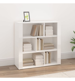 Buffet Blanc brillant 80x30x80 cm Bois d'ingénierie