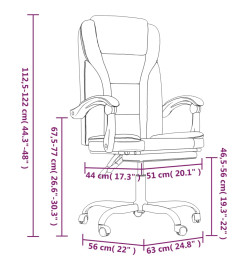 Fauteuil inclinable de bureau Gris foncé Tissu