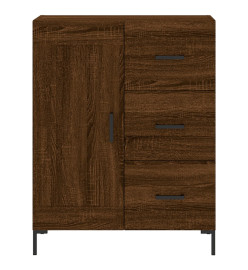 Buffet chêne marron 69,5x34x90 cm bois d'ingénierie