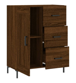 Buffet chêne marron 69,5x34x90 cm bois d'ingénierie