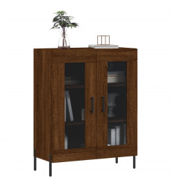 Buffet chêne marron 69,5x34x90 cm bois d'ingénierie