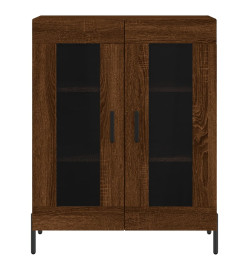 Buffet chêne marron 69,5x34x90 cm bois d'ingénierie