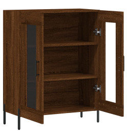 Buffet chêne marron 69,5x34x90 cm bois d'ingénierie