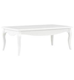 Table basse Blanc 110 x 60 x 40 cm Bois de pin massif