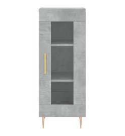 Buffet haut Gris béton 34,5x34x180 cm Bois d'ingénierie