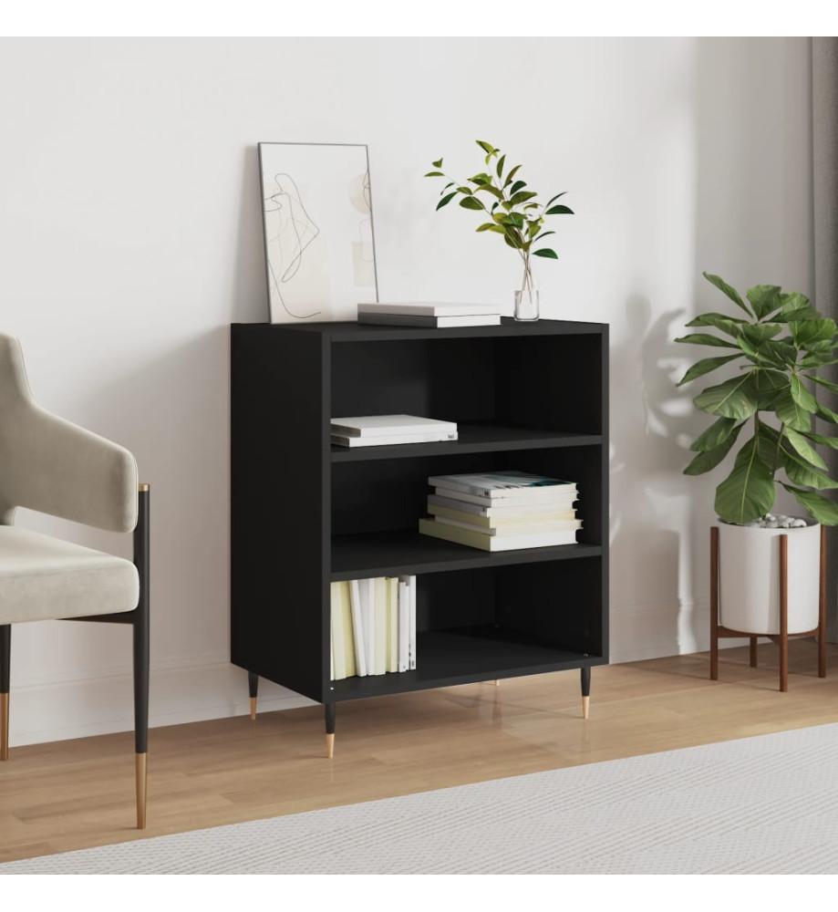 Buffet noir 57x35x70 cm bois d’ingénierie Buffet noir 57x35x70 cm bois d’ingénierie