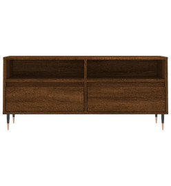 Meuble TV chêne marron 100x34,5x44,5 cm bois d'ingénierie