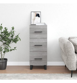 Buffet Sonoma gris 34,5x34x90 cm Bois d'ingénierie