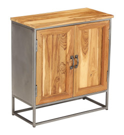 Buffet Teck recyclé et acier 65 x 30 x 70 cm