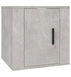 Ensemble de meubles TV 2 pcs gris béton bois d'ingénierie