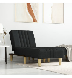 Chaise longue noir tissu