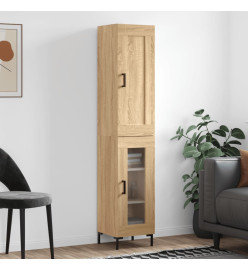 Buffet haut Chêne sonoma 34,5x34x180 cm Bois d'ingénierie