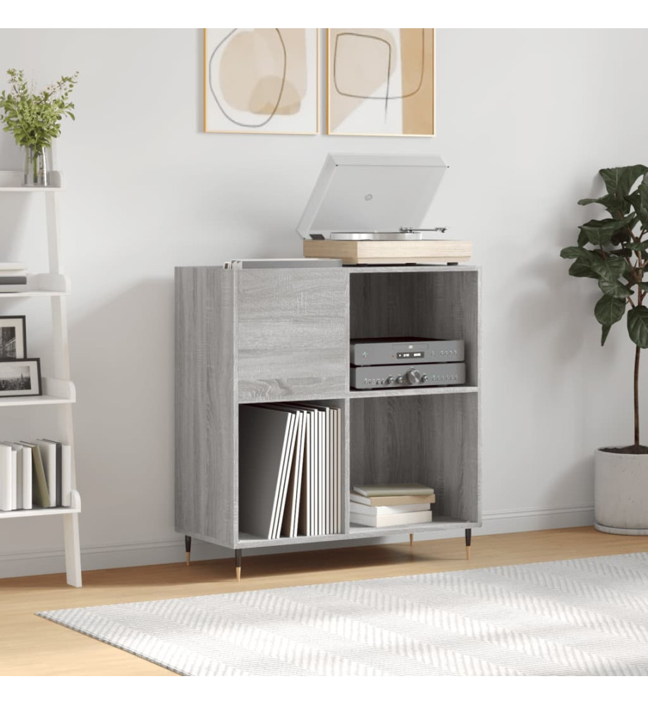 Armoire à disques sonoma gris 84,5x38x89 cm bois d'ingénierie Armoire à disques sonoma gris 84,5x38x89 cm bois d'ingénierie