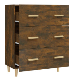 Buffet Chêne fumé 70x34x90 cm Bois d'ingénierie