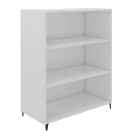 Buffet Blanc brillant 69,5x32,5x90 cm Bois d'ingénierie