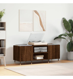 Armoire à disques chêne marron 121x38x48 cm bois d'ingénierie