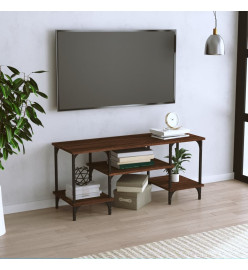 Meuble TV chêne marron 102x35x45,5 cm bois d'ingénierie